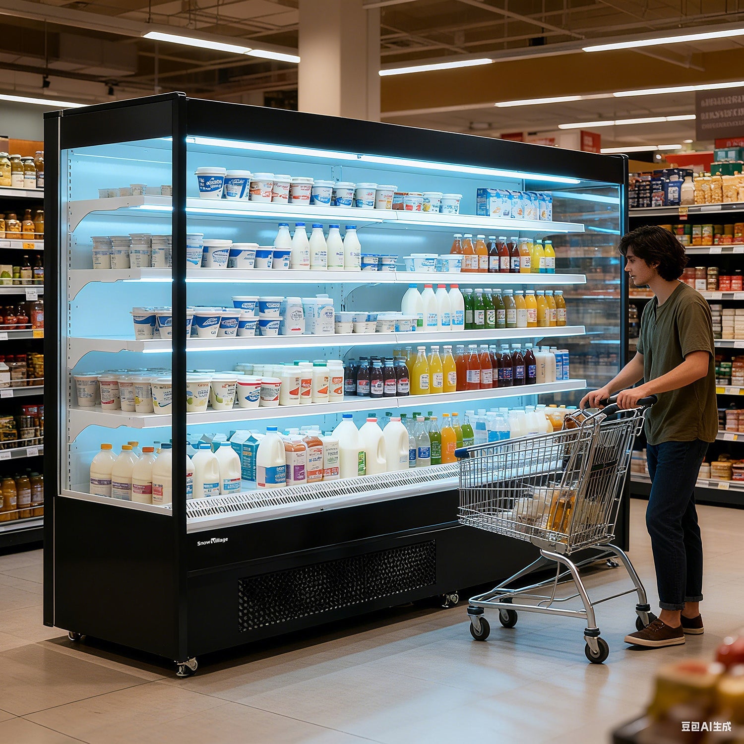 Supermarket muzlatgichi XC-ZL C-Store havo pardasi sovutgichi seriyasi - Plug-in turi